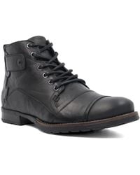 Dune - Simon Wf Wide Fit Leather Seam Detail Ankle Boots - Lyst