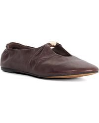 Dune - Havella Ruched Leather Ballet Flats - Lyst