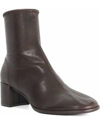 Dune - Pyro Leather Block Heel Ankle Boots - Lyst