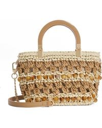 Dune - Dahlia Raffia Grab Bag - Lyst