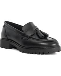 Dune - Gracelyn Leather Tassel Trim Chunky Loafers - Lyst