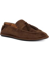 Dune - Grounding Suede Round Toe Tassel Loafers - Lyst