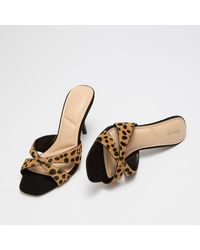 Dune - Mavina Crossover-Strap Heeled Mules - Lyst