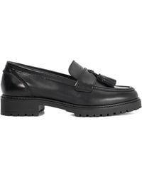 Dune - Gracelyn Leather Tassel Trim Chunky Loafers - Lyst
