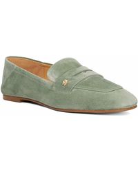 Dune - Glances Leather Crush Back Logo Penny Loafers - Lyst