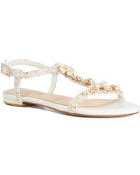 Dune - Wf Nature Embellished T Bar Sandals - Lyst