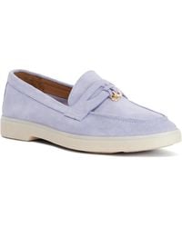 Dune - Grinning Suede Slip On Loafers - Lyst