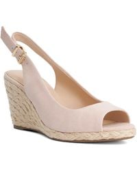 Dune - Mediating Suede Open Toe Wedge Heel Sandals - Lyst