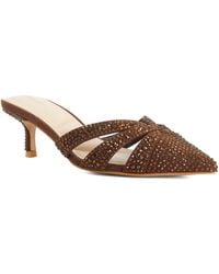 Dune - Calla Embellished Heeled Mules - Lyst