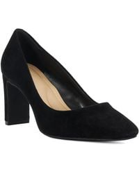 Dune - Wf Arriving Wide Fit High Block Heel Court Shoes - Lyst