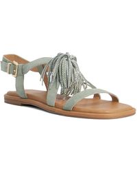 Dune - Lysia Suede Tasselled Sandals - Lyst