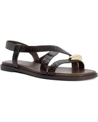 Dune - Lite Flat Leather Sandals - Lyst