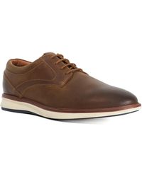 Dune - Brydon Wf Leather Wide Fit Lace-Up Trainers - Lyst
