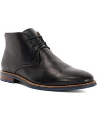 Dune - Millers Wf Wide Fit Round Toe Leather Lace Up Boots - Lyst