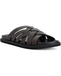 Dune - Iddris Leather Woven Slip-On Sandals - Lyst