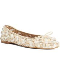 Dune - Heat Woven Leather Bow Detail Ballet Pumps - Lyst