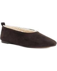 Dune - Harliee Faux Shearling-Lined Ballet Flats - Lyst