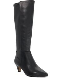 Dune - Wf Sera Wide Fit Knee High Kitten Heel Boots - Lyst