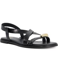 Dune - Lite Flat Leather Sandals - Lyst