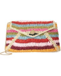 Dune - Essentials Raffia Clutch Bag - Lyst