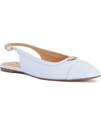Dune - Hanna Suede Sling Back Logo Flats - Lyst