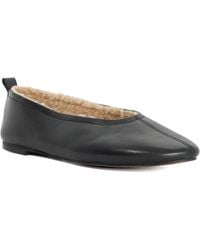 Dune - Harliee Faux Shearling-Lined Ballet Flats - Lyst