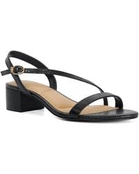 Dune - Jolene Leather Block Heel Sandals - Lyst