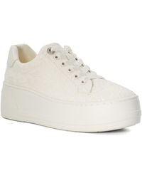 Dune - Embraced Lace Detail Platform Trainer - Lyst
