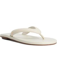 Dune - Levana Suede Toe Post Flat Flip Flop Sandals - Lyst