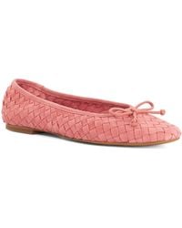 Dune - Heat Woven Leather Bow Detail Ballet Pumps - Lyst