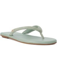 Dune - Levana Suede Toe Post Flat Flip Flop Sandals - Lyst