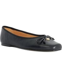 Dune - Harllowe Leather Square Toe Ballet Flats - Lyst