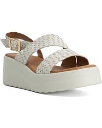 Dune - Wf Kerbie Woven Wedge Sandals - Lyst