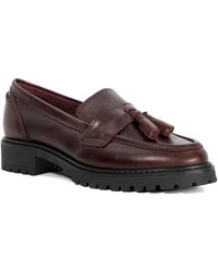 Dune - Gracelyn Leather Tassel Trim Chunky Loafers - Lyst
