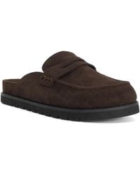 Dune - Goldens Suede Backless Mule Loafers - Lyst