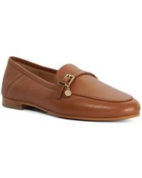 Dune - Greya Leather Charm Detail Loafers - Lyst