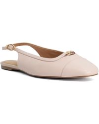 Dune - Wf Hanna Suede Sling Back Logo Flats - Lyst