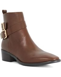 Dune - Pattin Buckle-Detail Ankle Boots - Lyst