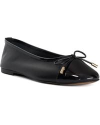 Dune - Haliah Patent Toe Cap Ballet Flats - Lyst