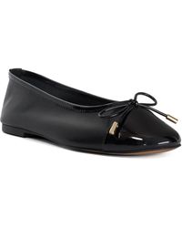 Dune - Haliah Patent Toe Cap Ballet Flats - Lyst