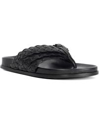 Dune - Lindie Woven Leather Toe Post Flip Flop Sandals - Lyst