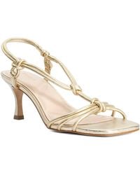 Dune - Matti Leather Strappy Square Toe Heel Sandals - Lyst