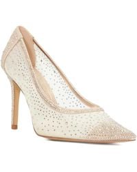Dune - Brightest Mesh Diamante Court Shoes - Lyst