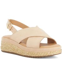 Dune - Kiya Raffia Flatform Sandals - Lyst