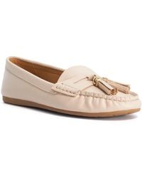 Dune - Geen Leather Tassel Trim Loafers - Lyst