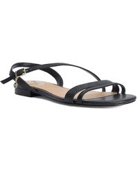 Dune - Levon Flat Leather Sandals - Lyst