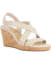 Dune - Wf Kamies Wide Fit Cork Wedge Heel Shoes - Lyst
