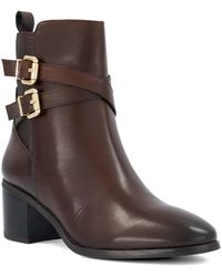 Dune - Pabbi Buckle-Detail Ankle Boots - Lyst