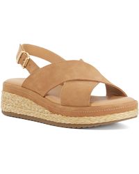 Dune - Kiya Raffia Flatform Sandals - Lyst