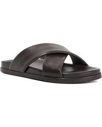 Dune - Isaacs Leather Cross Strap Sandals - Lyst